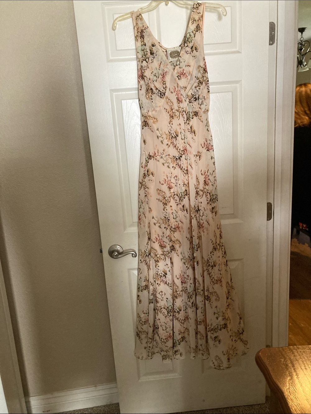 Sleeveless Floral Maxi Dress in Blush